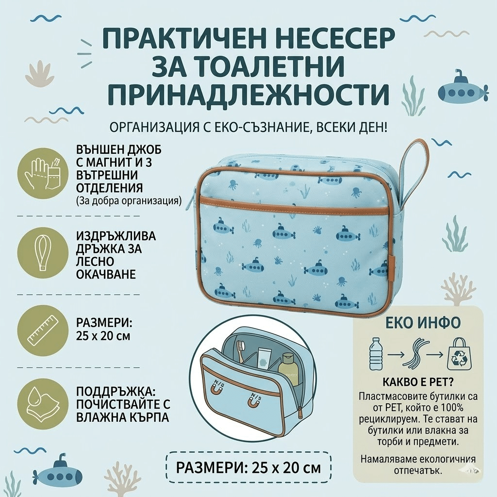 Fresk несесер от рециклиран PET