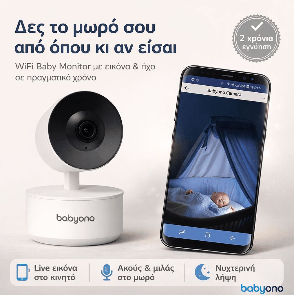 BRANDS :: Babyono :: BabyOno: Περιστρεφόμενη κάμερα/ Baby monitor με ...